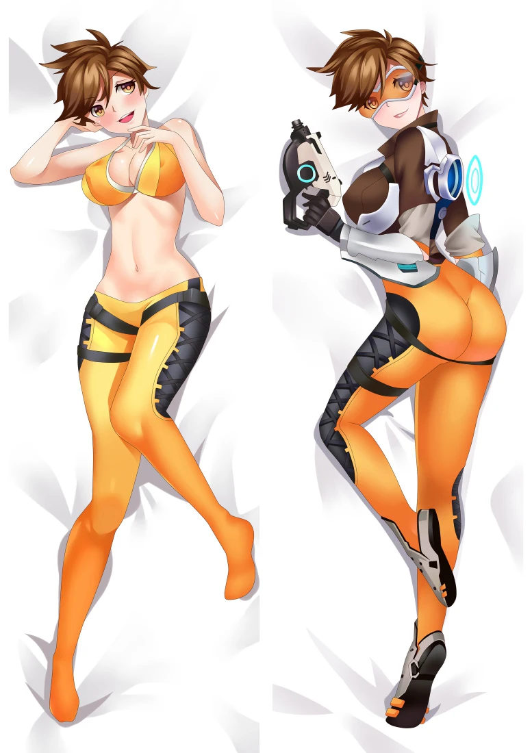 Overwatch Tracer D.Va waifu Japan anime body 3D pillow case Bedding | Дом и сад