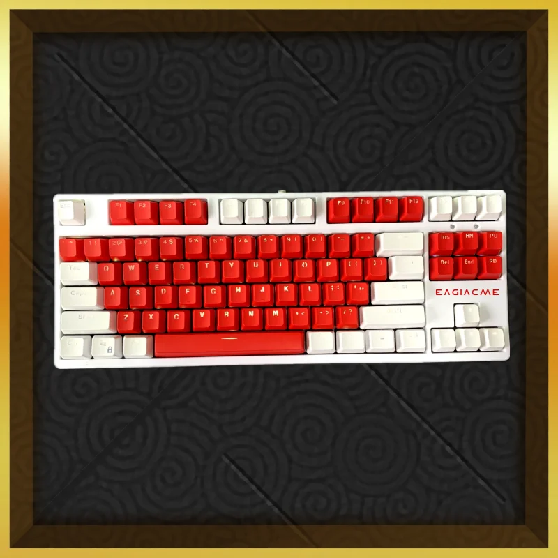 E87C Mehcanical Gaming Keyboard PBT Keycaps LED White Backli MX Blue/Red/Brown/Black Switch Hot Swappable All Keys Anti-Ghosting