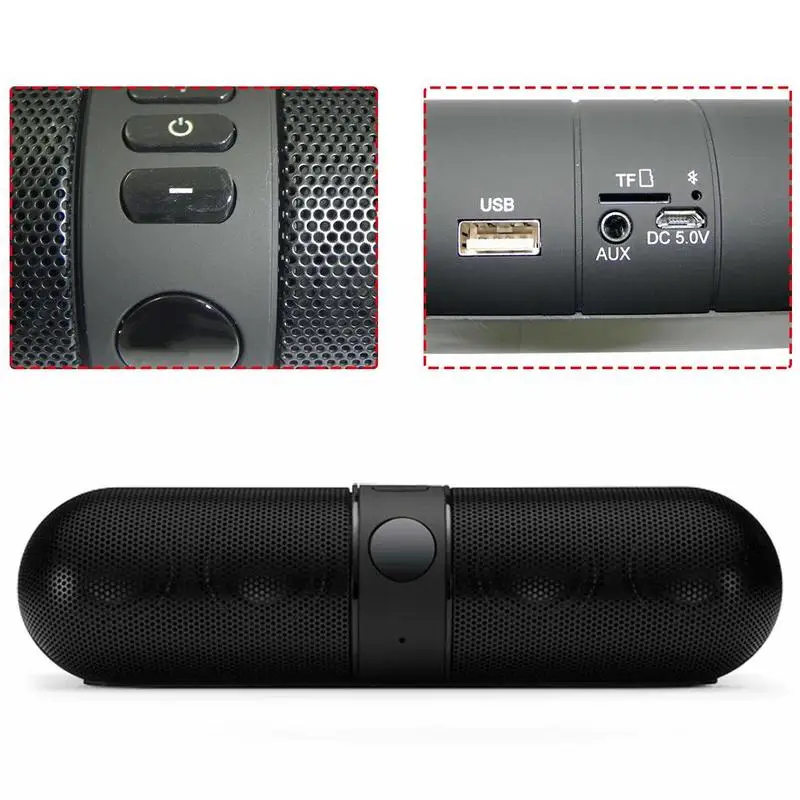 Автомобильный беспроводной портативный мини Bluetooth стерео динамик капсула таблетки вставки карты Bluetooth динамик открытый пыленепроницаемый динамик