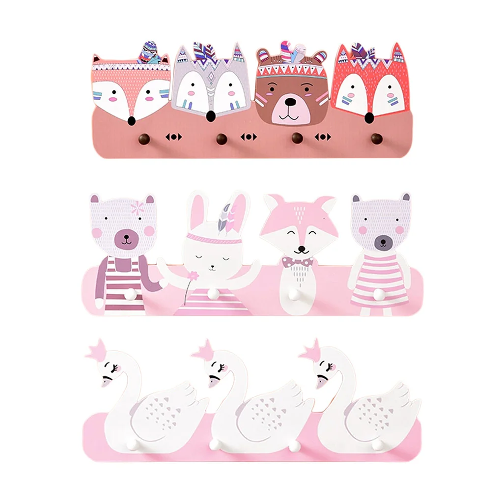 Wooden Children Room Wall Hook Hangers Decorative Wall Child