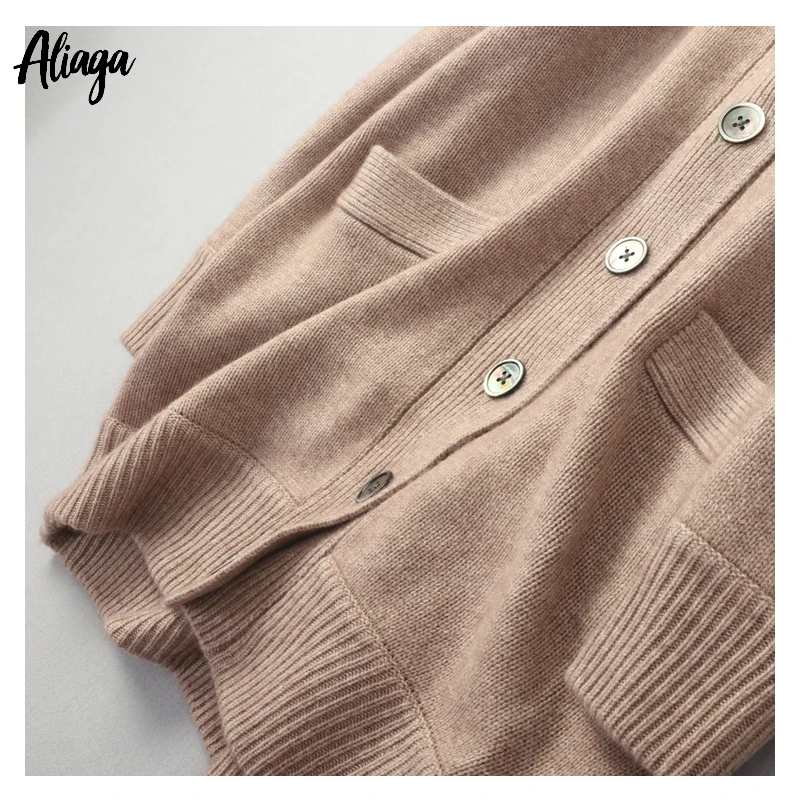 Aliaga зимний женский кардиган, кашемир, кардиган, пальто, модный женский толстый длинный кардиган, вязаный, размера плюс, верхняя одежда