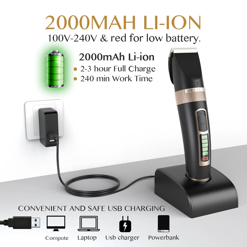 Multifunction Hair Clipper Professional Hair Trimmer Electric Beard Trimmer Hair Cutting Machine for Man EU Plug