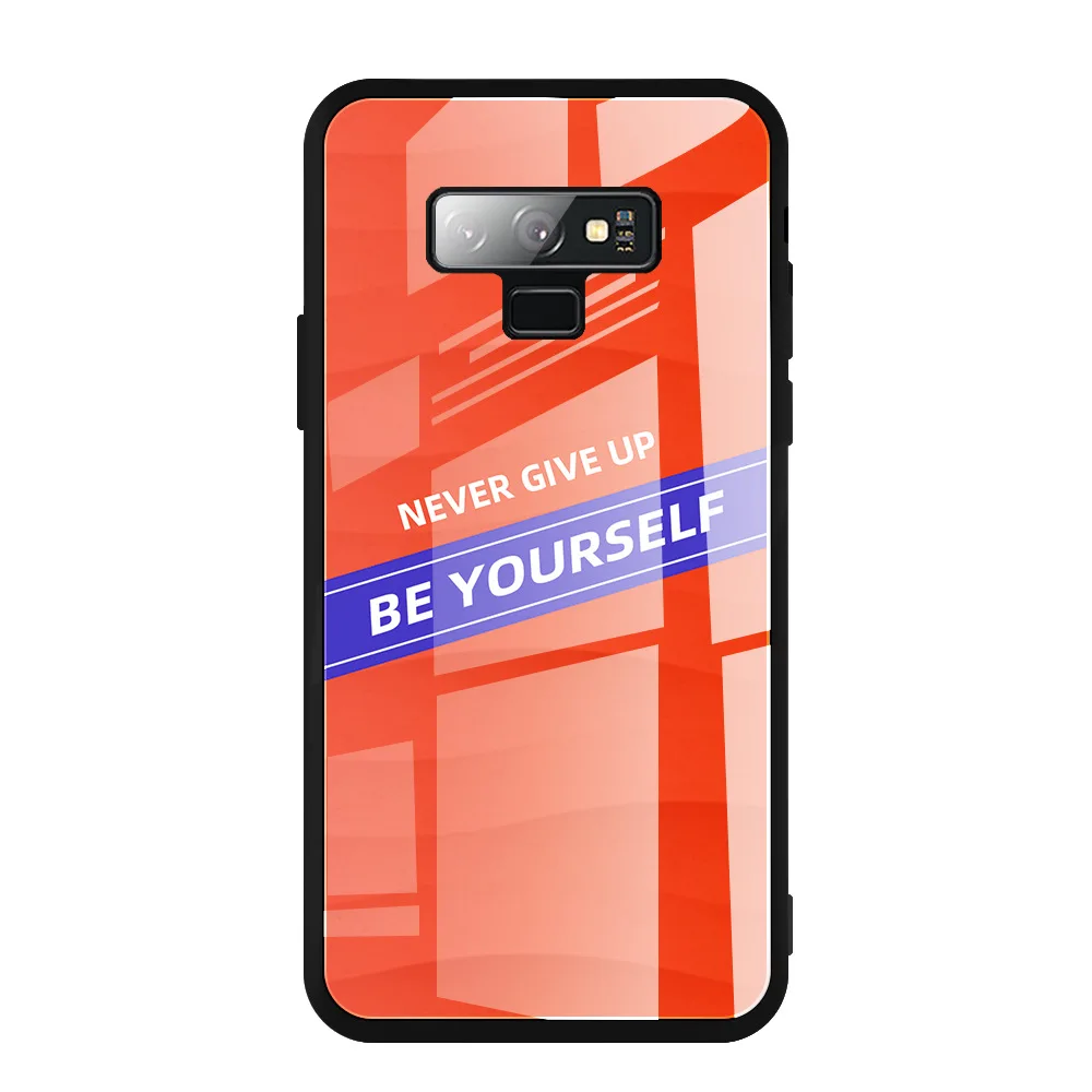 CP-04 Никогда не оставляйте чехол для samsung Note 10 Note 10 Pro Note 8 Note 9 S10 S10 Plus A10 A30S A50S A80 A90 слова вдохновили стеклянную капу - Цвет: CP-04