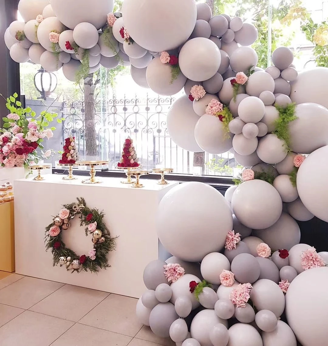 5/12/18 дюймов Большой серый воздушные шары латексные Арка Baby Shower в виде кирпичной