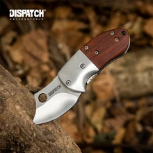 

DISPATCH Mini Folding Pocket Knife Foldable Stainless Steel Sanding Blade And Steelhead Knives EDC With Wooden Handle