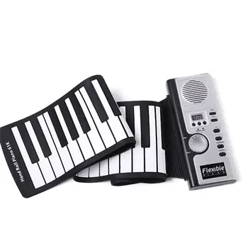 

Foldable 61 Keys Flexible Soft Electric Digital Roll Up Keyboard Piano