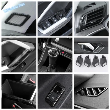 

Lapetus Carbon Fiber ABS Fit For Audi Q3 2019 2020 Interior Refit Kit Audio Speaker / Middle Air AC Outlet Vent Strip Cover Trim