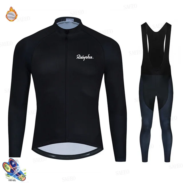 Raphaful 2020 Winter Cycling Clothing Men’s Long Sleeve Fleece Cycling Jersey Breathable Ropa Ciclismo Invierno Hombre Termica