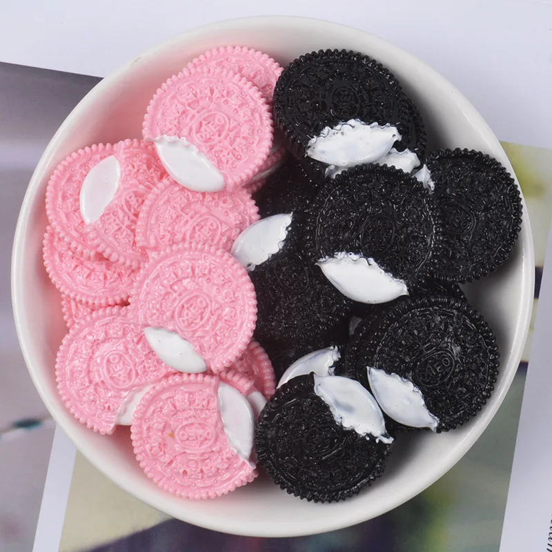 

Resin Accessories Simulation Oreo Biscuits Food Play Accessories Slime Kit Slime Diy Toys for Children Playdough Tools Unisex