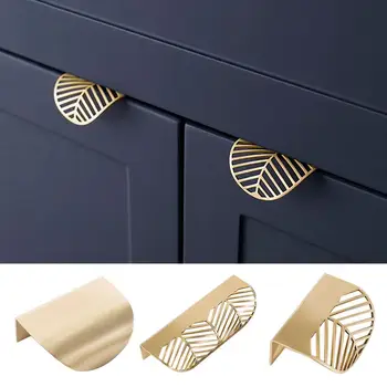 

Leaf Shape Furniture Cupboard Cabinet Wardrobe Drawer Pull Knob Brass Door Handle Hardware