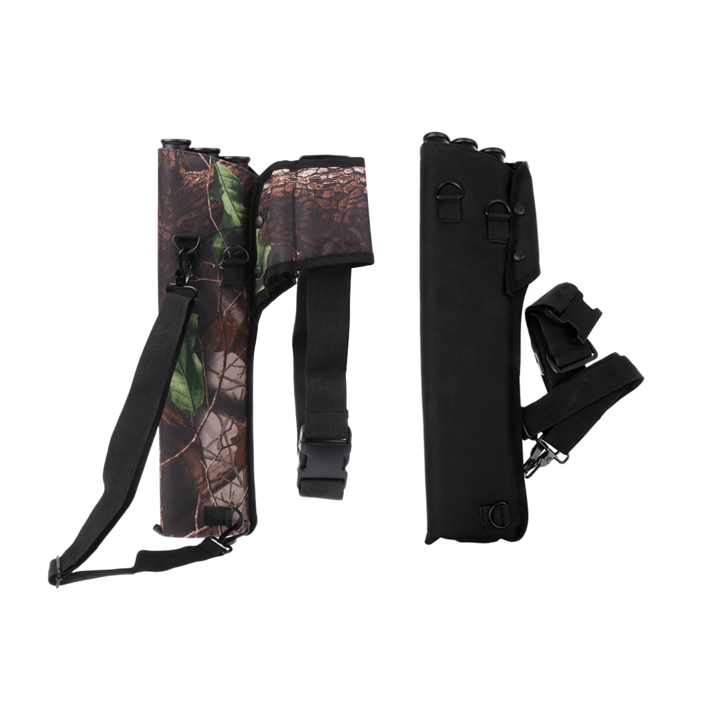 

2 Pieces Arrow Back Quiver 3 Tubes Archery Bow Holder Bag Side Waist Belt for Outdoor Hunting