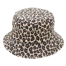 Для мужчин и женщин двусторонний солнцезащитный козырек летняя Панама купол Леопардовый принт модная уличная Складная Повседневная цветная легкая Повседневная