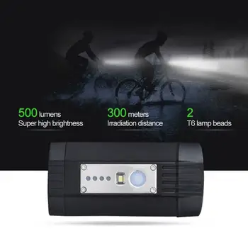 

Bike Bycycle Front Lamp Light Flashlight Powerful 4000mAh Rainproof Led Lantern USB Headlight Mount Bracket Cycle Equipment