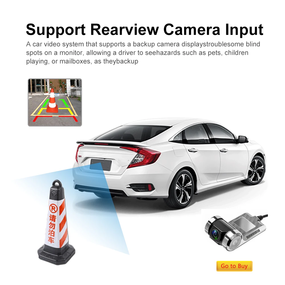 Sale Hikity Android 8.1 2 Din Car Multimedia Player 8” GPS Car Stereo MirrorLink Autoradio WiFi/FM Bluetooth Radio Car For BMW E46 4