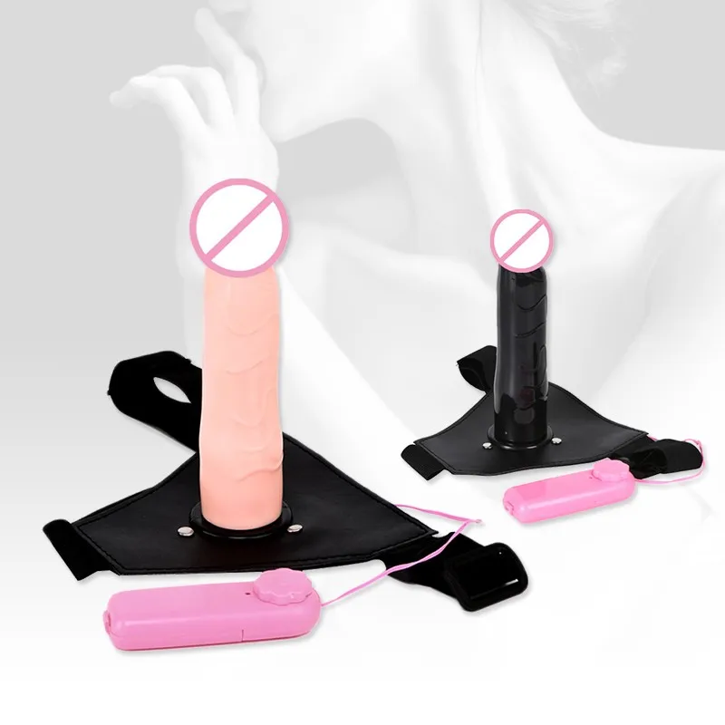 Realistic Strap-on Dildo Huge Real Vibrating Wearable Dick Vibrator BDSM Adult Game Sex Toy For Lesbian Female Masturbator | Красота и