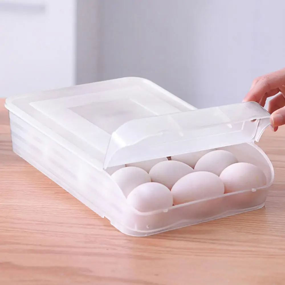 6Pcs Plastic Double Side Egg Tray Storage Box Egg Holder Egg Storage Container,with Lid and Handle Blue
