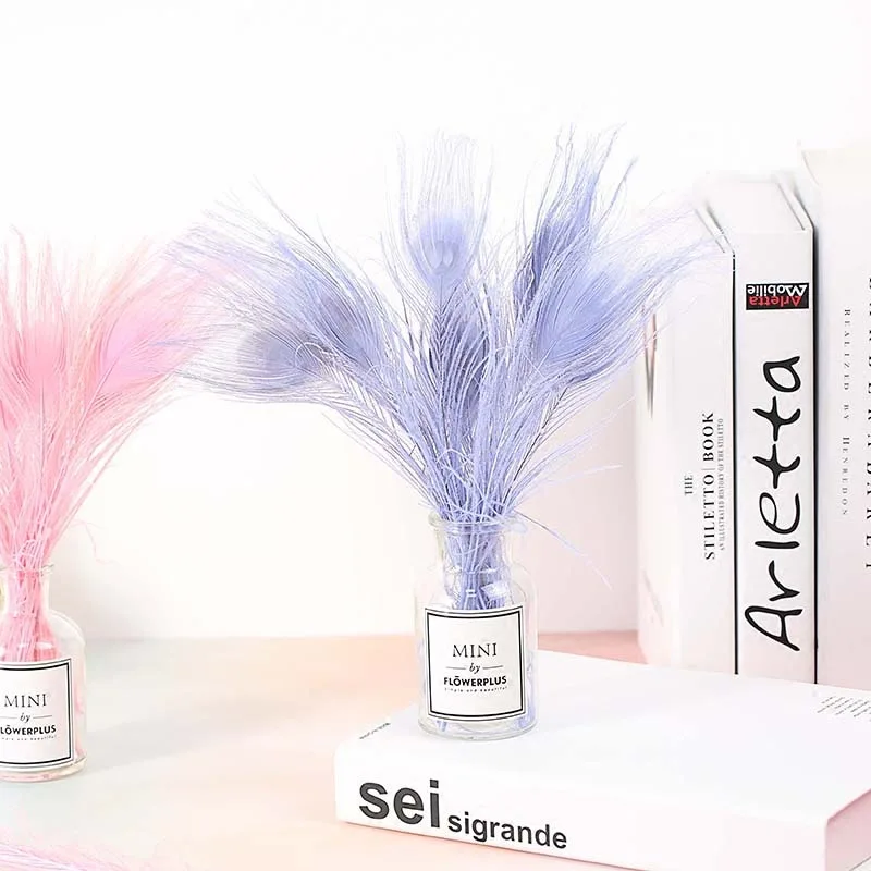 

Красочные перья павлина 20 шт./лот перо павлина самодельные Украшения декоративная Свадебная маска декоративный материал фотографирование инструмент