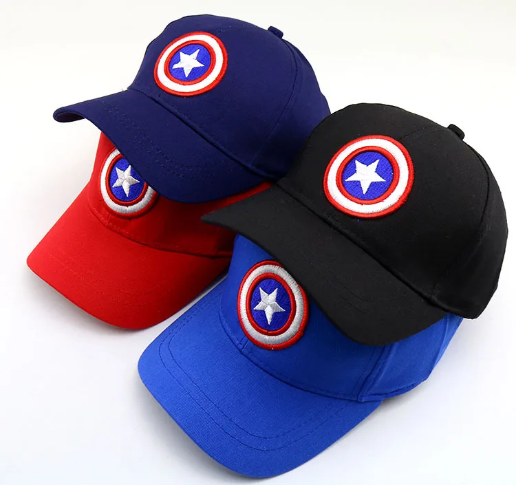 Капитан Америка детская бейсбольная кепка головные уборы с застежкой Gorras Beisbol Кепка для мальчика девочки петтен дети сетки Камо на заказ шляпа T811