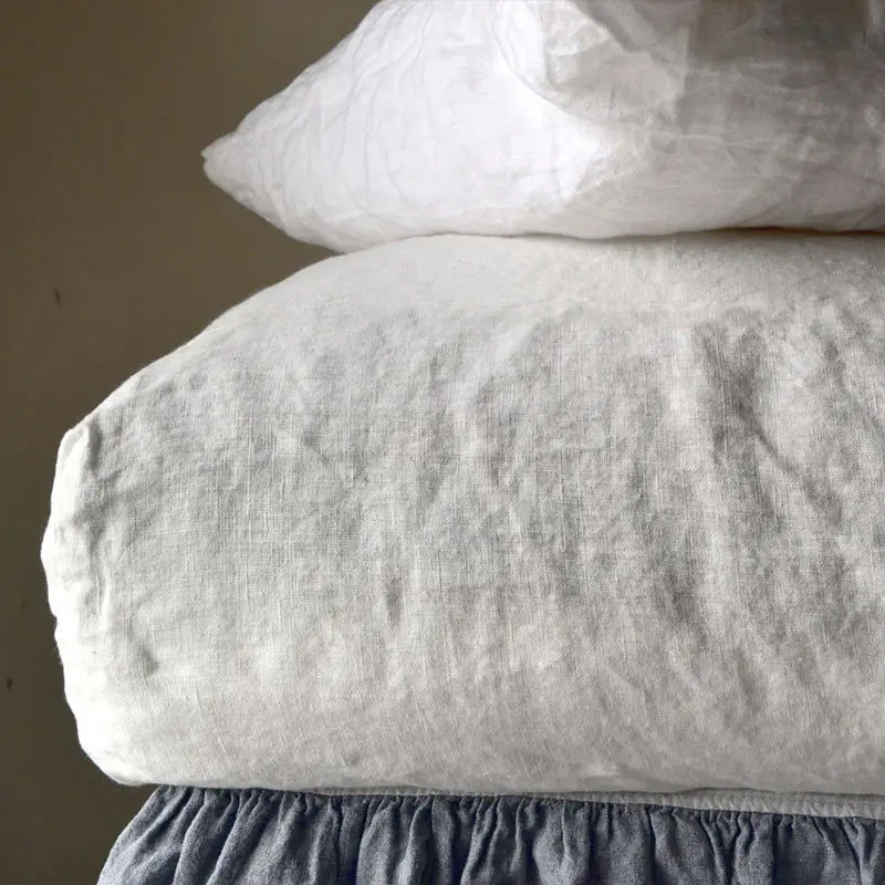 Elastic Bed Sheets Sets for Double Beds, 100% Pure Linen, Mattress Cover, Single, Queen, King Size Bed Sheet with Pillowcase 3