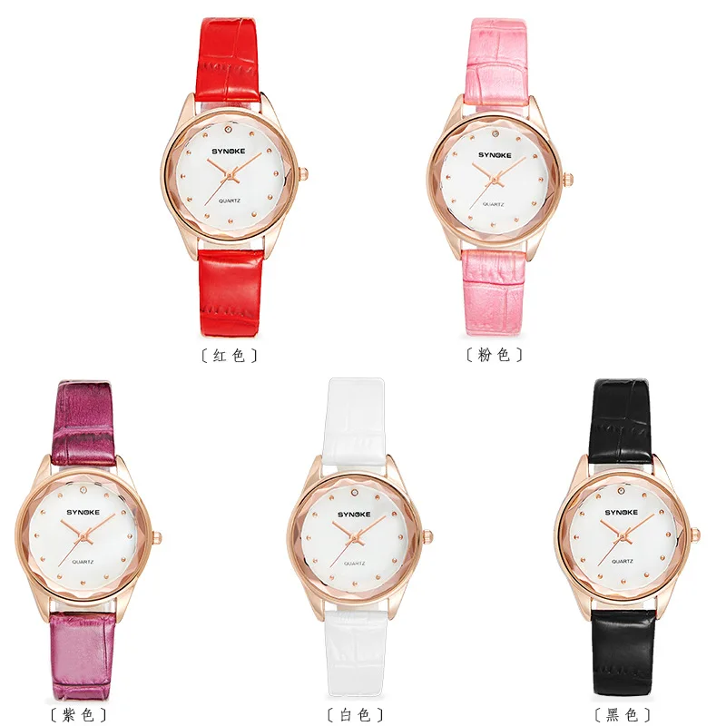 

Women Watches Fashion minimalism Bracelet Watch Woman Leather Rhinestone Analog Quartz Watch Female Clock