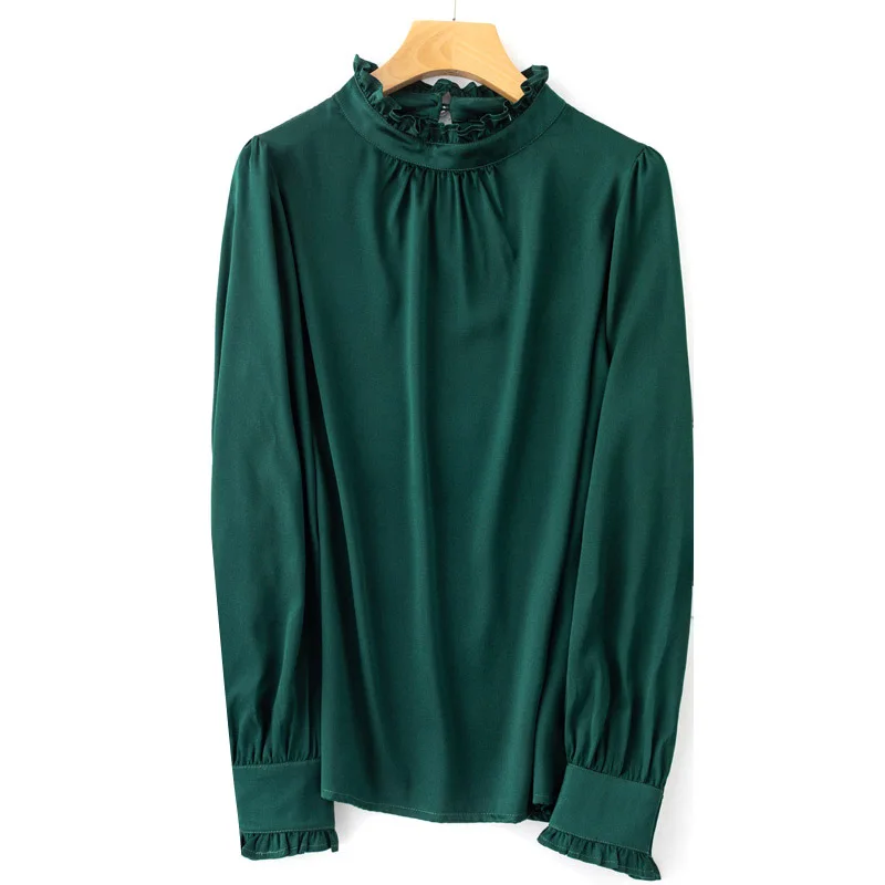 

W130 Women's long sleeve white shirt in spring and Autumn