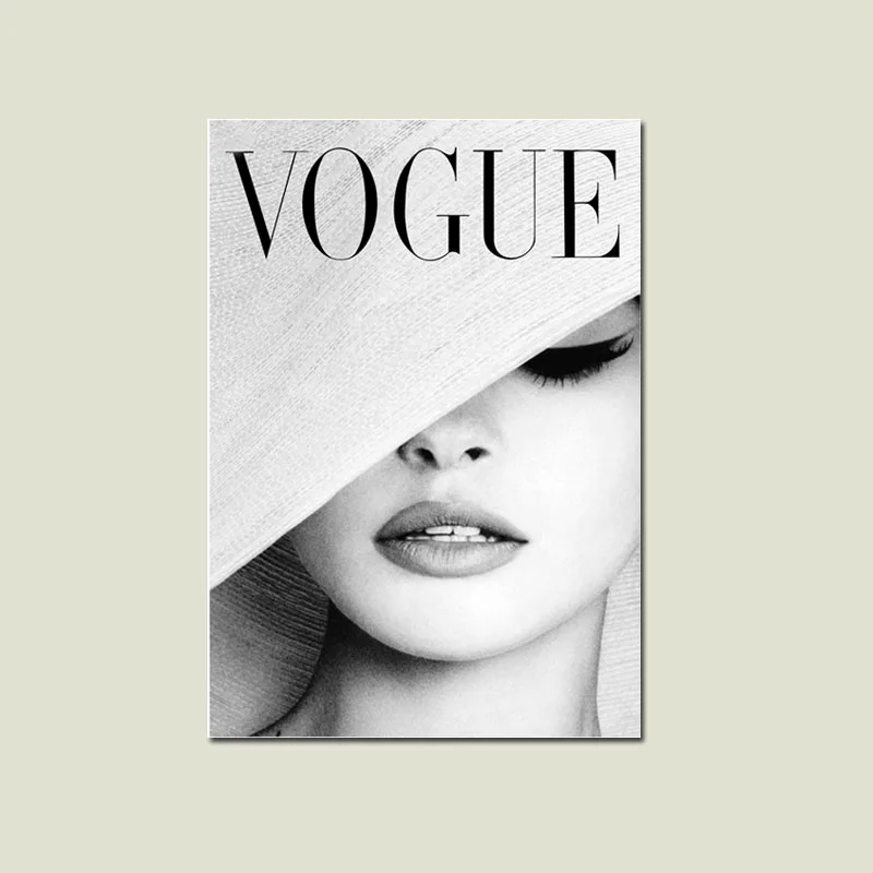 Цитаты черно-белые постеры Vogue beauty Art постер абстрактный холст Картина Настенная художественная Настенная картина для дамского декора комнаты - Цвет: B