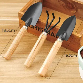 

3PCS/Set Mini Garden Shovels Claw Tool with Wooden Handles DIY Garden Hand Tools for Limited Areas Flower Pots Dropshipping