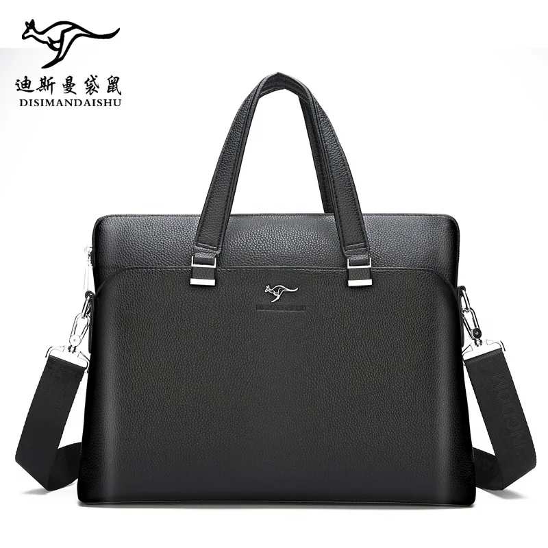 

New Style Men's Bag Daishu MEN'S Handbag Computer Large-Volume Casual Business Briefcase Cross Shoulder Oblique Bag