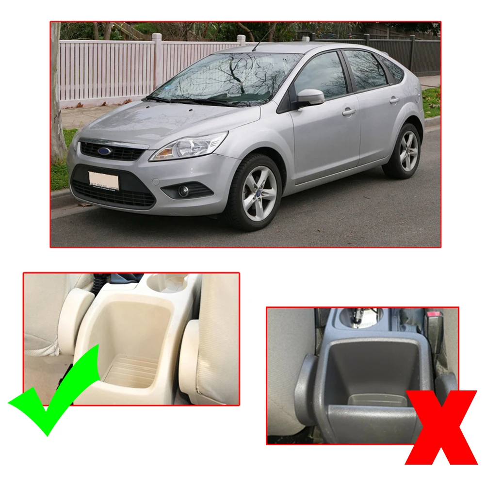 For Ford Focus 2 Mk2 2005 2011 Centre Storage Box Tray 2006 2007 2008 2009 2010 Black Leather Armrest Arm Rest Center Console Armrests Aliexpress