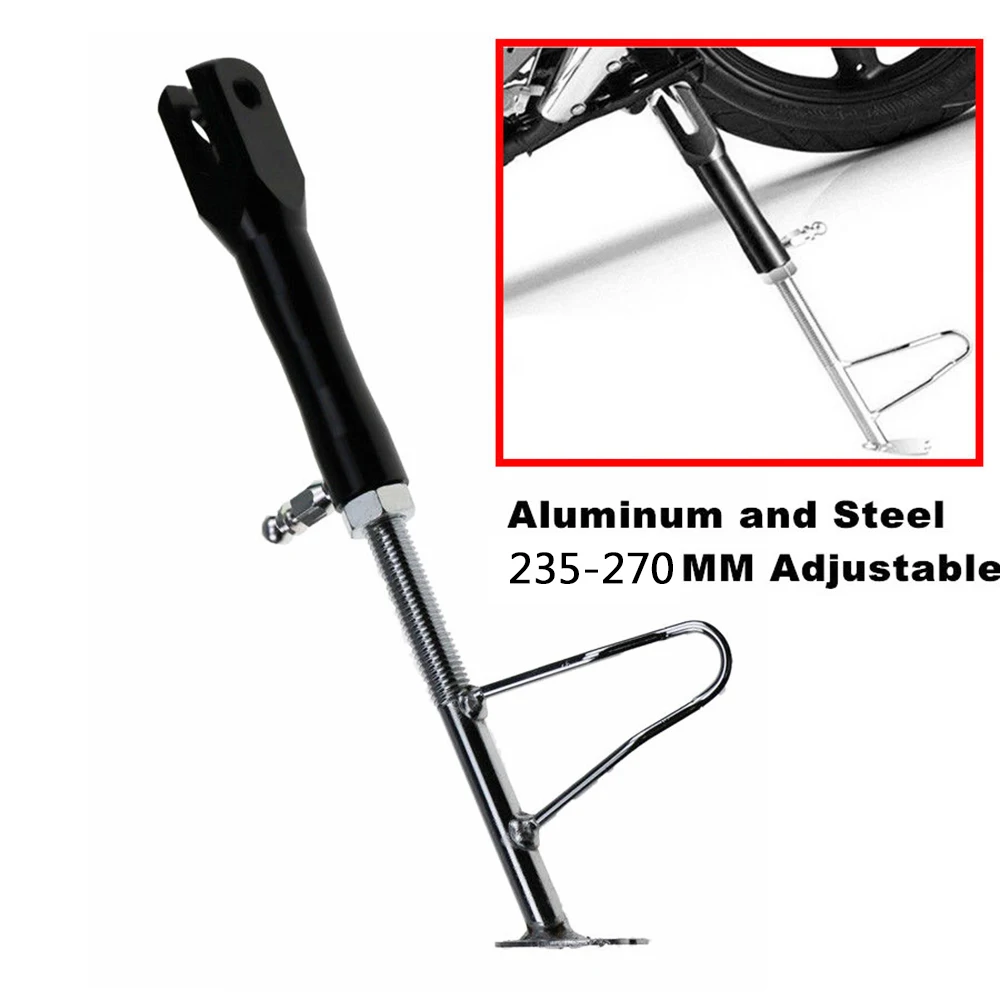 1x Universal Motorcycle Kickstands Side Stand Adjustable Leg Motorcycle