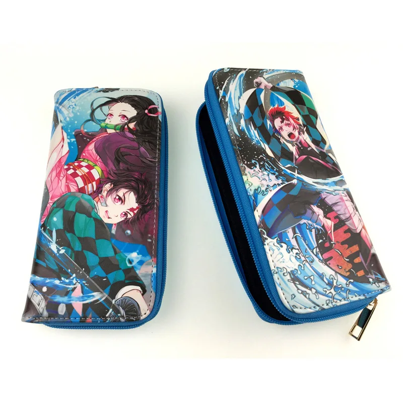 Длинный кошелек с принтом «Демон» Kimetsu no Yaiba Tanjirou, кошелек для карт, копилки подарки для мальчиков и девочек