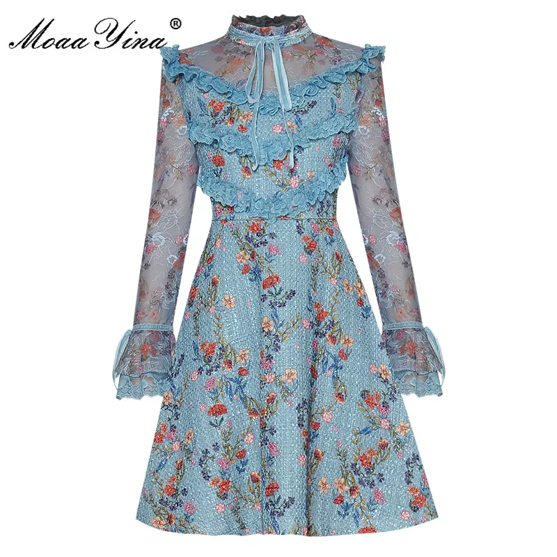 MoaaYina Fashion Designer dress Autumn Women's