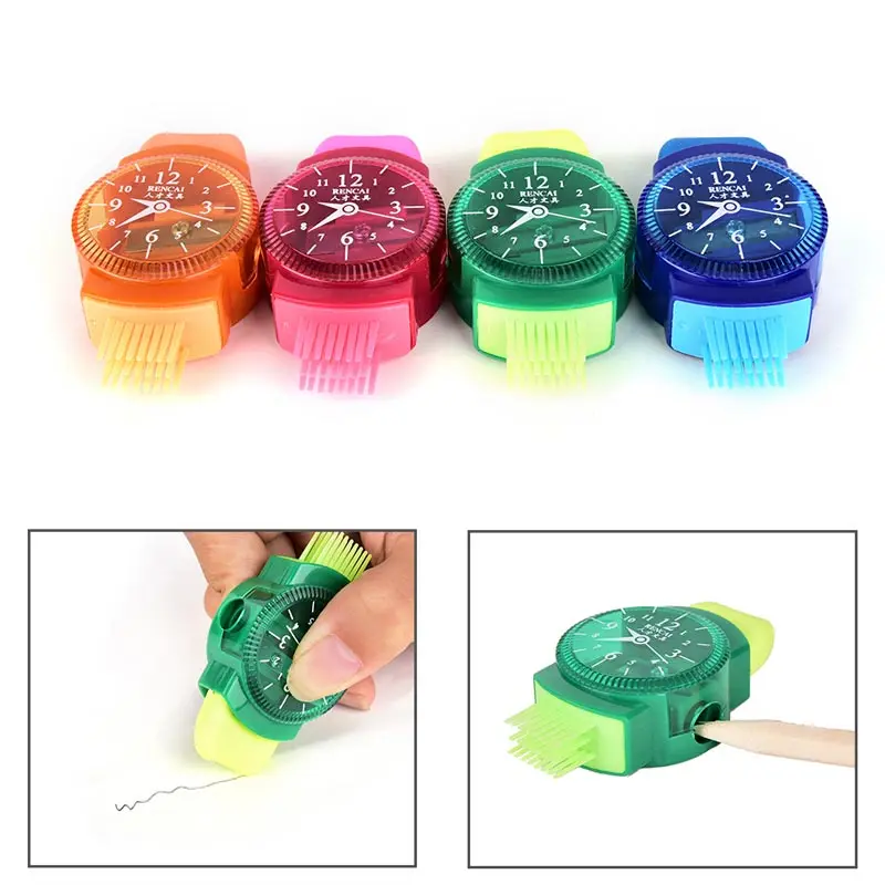 Точилка для карандашей с ластиком три в одном миниатюрные ручки письма