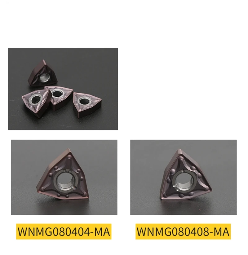 Original Inserts 10pcs WNMG080404/08-MA UE6020 VP15TF Carbide Inserts Metal Cutter Lathe External Turning Tool Cutting Tool