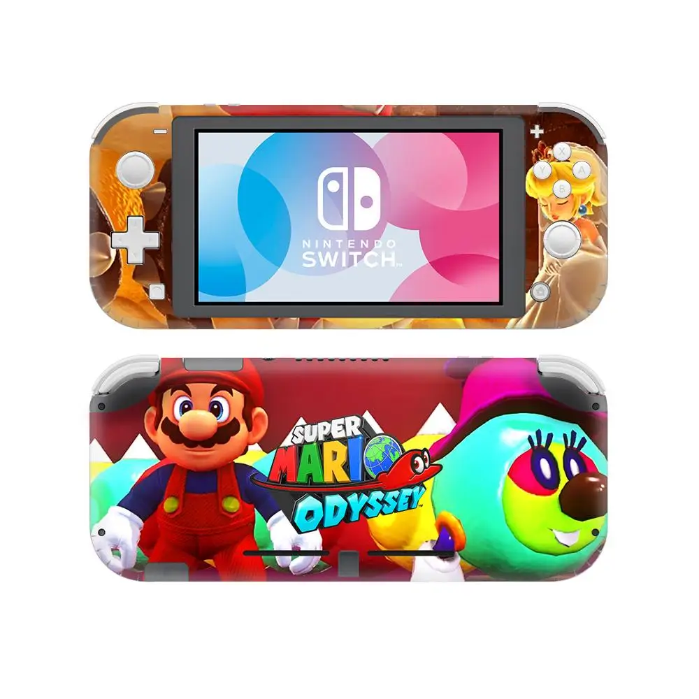 Marios Odyssey наклейки на кожу для nyd Switch Lite консоль и контроллер Набор для кожи для Nintendo переключатель мини игры виниловые наклейки - Цвет: YSNSL0308
