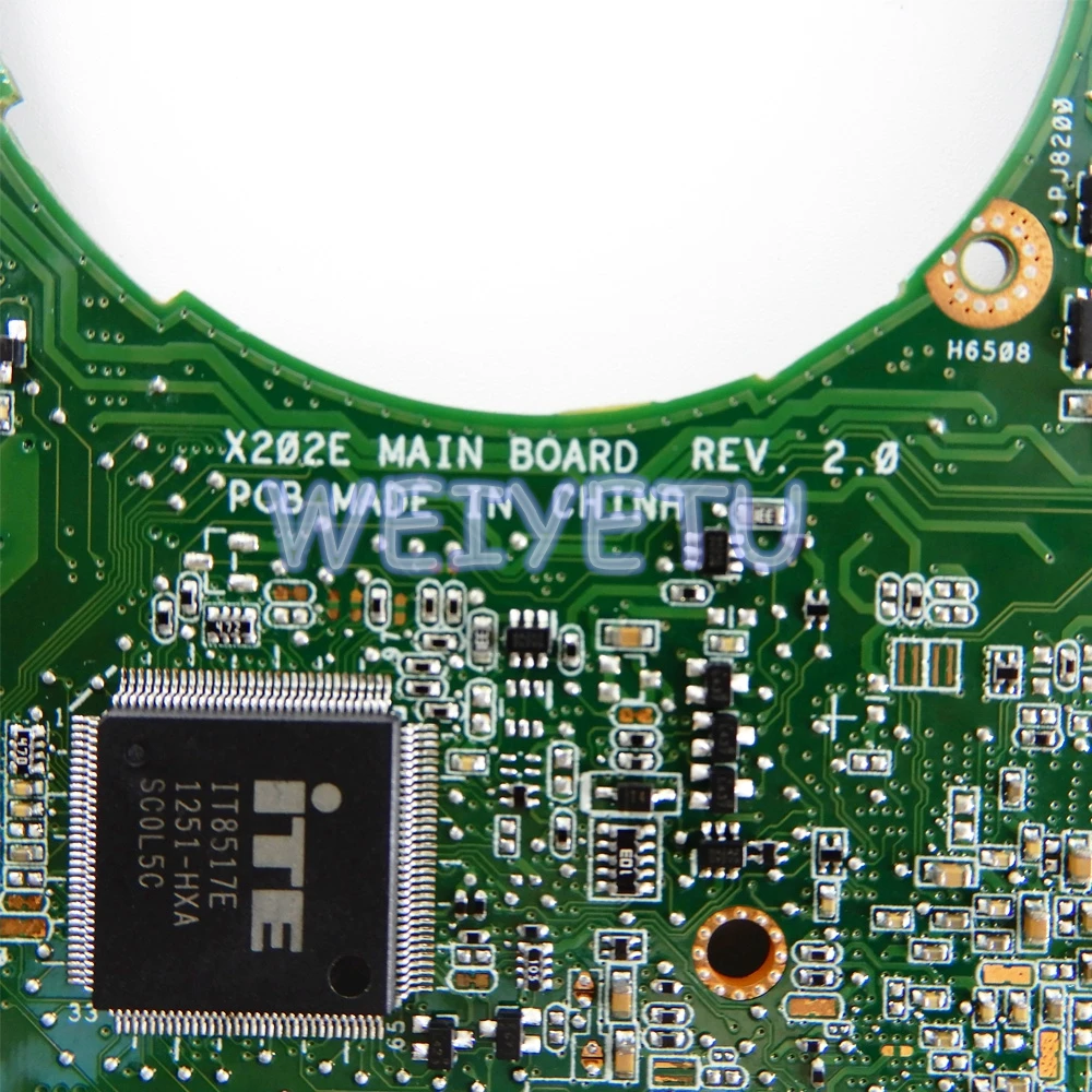  X202E i3-3217 CPU 4GB RAM Motherboard For ASUS X202E S200E X201E S200 X201EP Laptop Mainboard REV 2