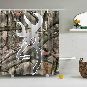 

Forest Pattern Digital Print Shower Curtains for Bathroom Decor,Polyester Waterproof Fabric Bath Curtain with 12 Hooks,70x70
