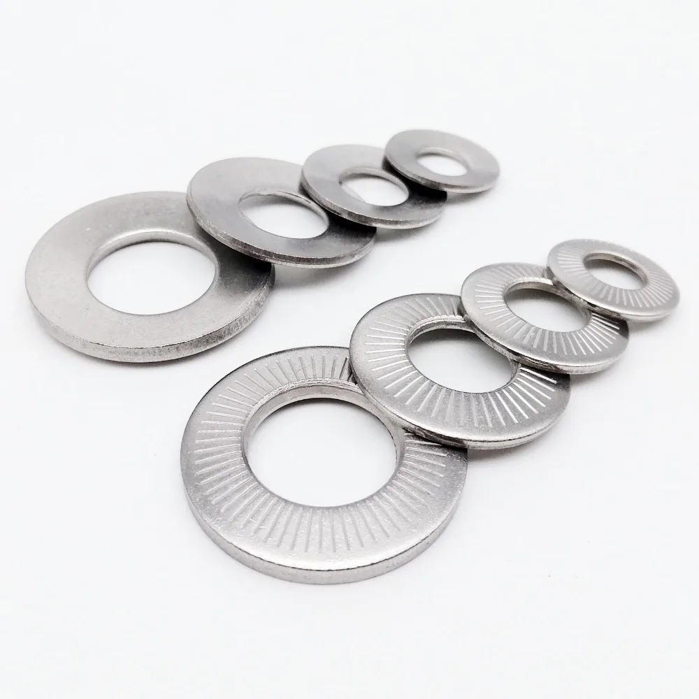 Details about   201 Stainless Steel M3 M4 M5 M6 M8 M10 M12 M14 M16 Split Lock Spring Washers 