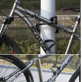 

Steel Folding Bike Lock Compact Bike Lock Heavy Duty Bicycle Security Chain Password Locks WHShopping