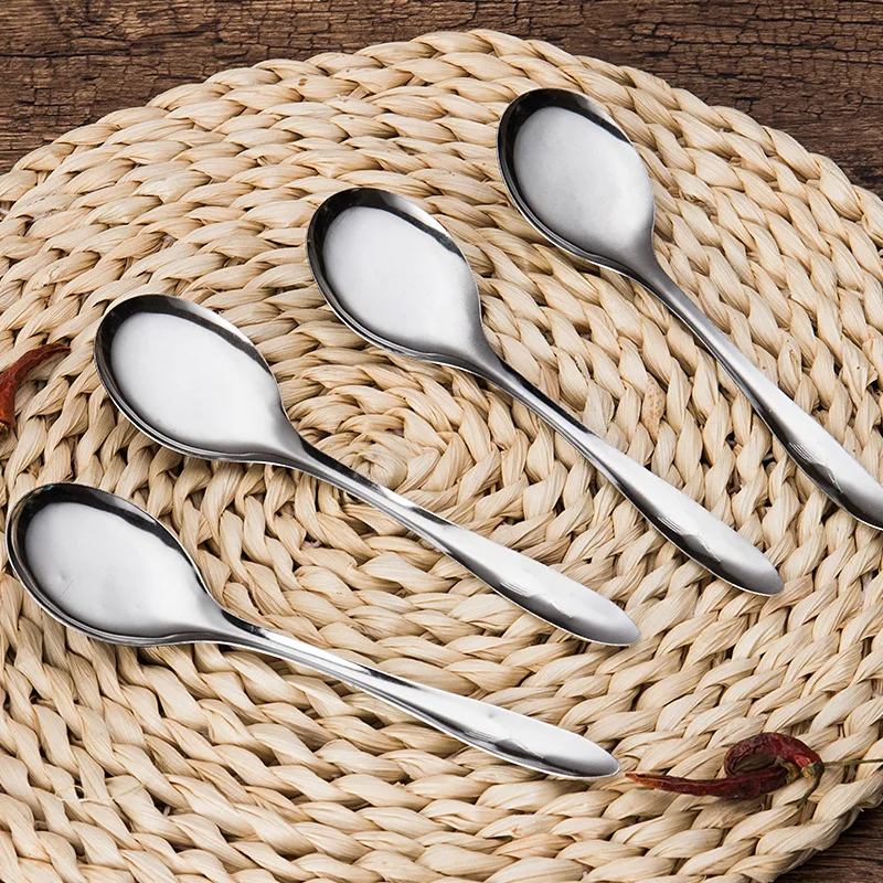 

Hot Sale Stainless Steel Light Handle Soup Spoon