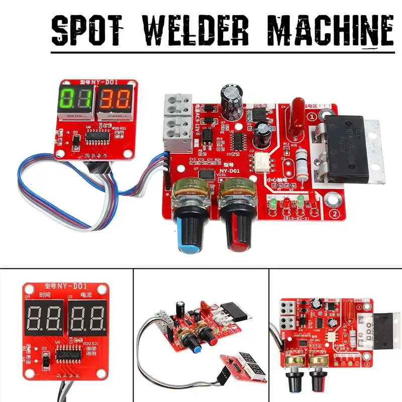 100A//40A Spot Welder Welding Machine DIY Kits Controller Control Board Assembly
