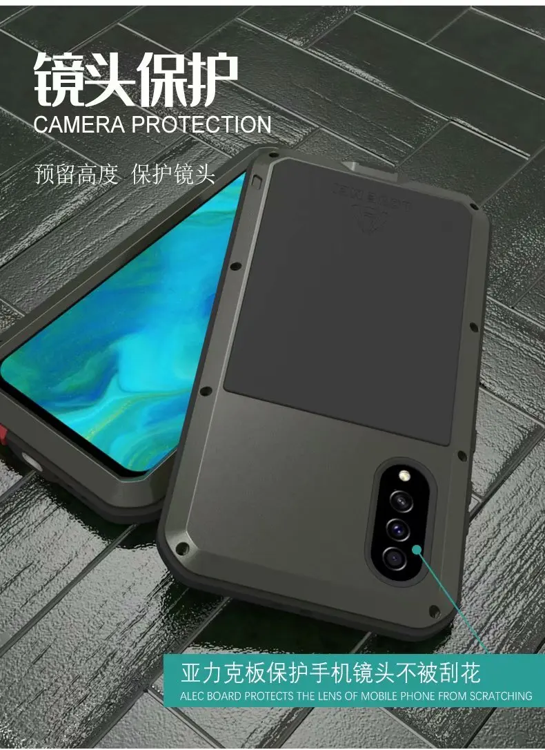 LOVE MEI для samsung Galaxy A70S чехол для телефона противоударный пыленепроницаемый мобильный корпус металлическая алюминиевая защита+ Gorilla glass