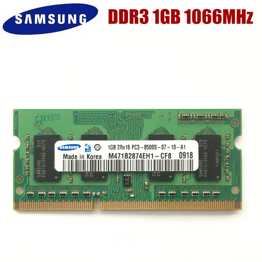 SAMSUNG 1 ГБ PC3 8500S DDR3 1066 МГц Гб памяти ноутбука 1G pc3 модуль SODIMM RAM|ddr3 1066mhz|laptop memory1066 mhz |