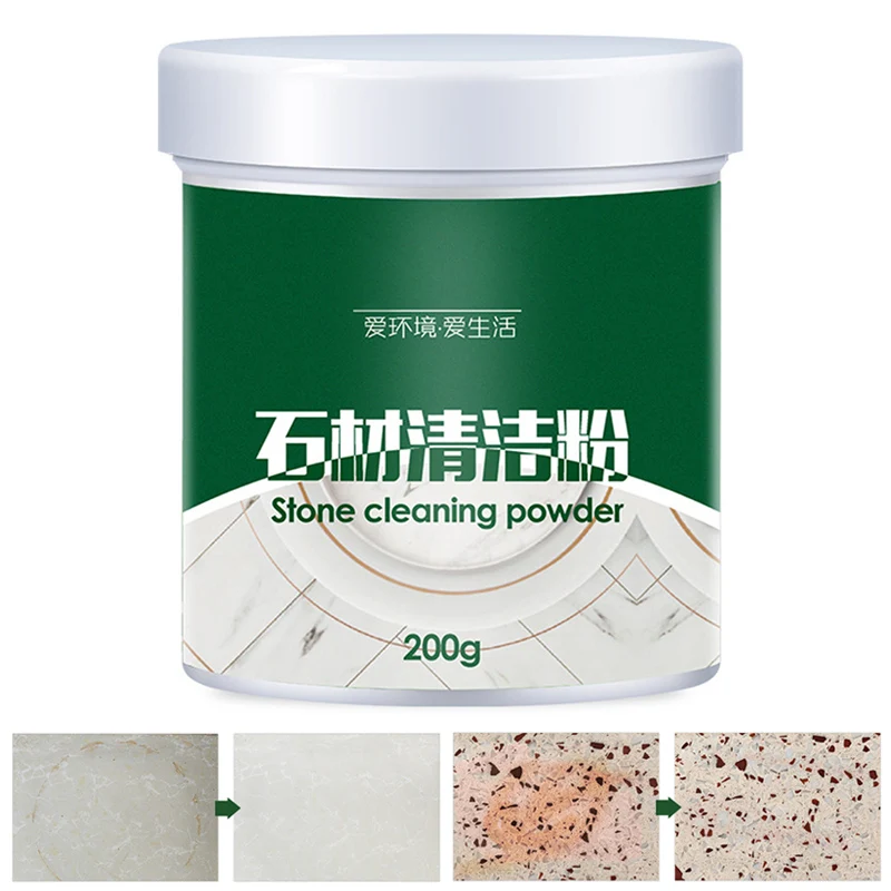 200g Granite Stone Stain Floor Remover Oil Stain Cleaning Powder For Kitchen Bathroom Tiles Flagstone Strong Cleaner Tool