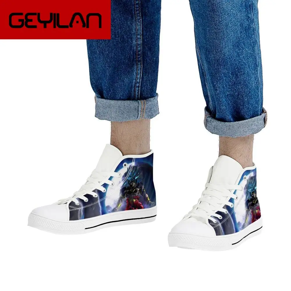 

Hot Cartoon Anime Dragon Ball Shoes 18th Vegetaoff white shoes Men High Top Canvas Shoes Super Saiyan Blue Goku Man Vulcanize