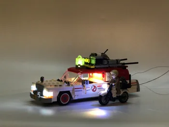 

Movie Series The Ghostbusters Ecto 1 & 2 DIY LED Light Set Toys Educational Brick Compatible with 75828 16032 toys