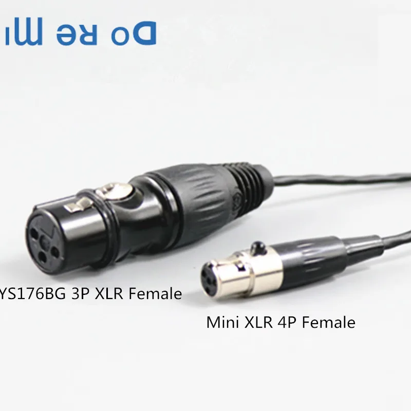 Мини XLR 4pin мама к 3pin аудио кабель камеры Черный Позолоченный NEUTRIK Its бренд Yongsheng Fanny