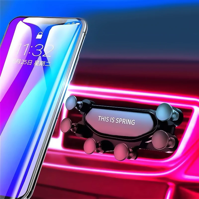 

Gravity Car Holder For Phone Air Vent Clip Mount No Magnetic Mobile Phone Holder Cell Stand Support For iPhone 11 Pro 7 Samsung