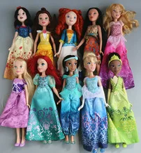 

1/6 29cm Rapunzel Doll Sofia Snow White Ariel Merida Cinderella Aurora Belle dolls For girls toy