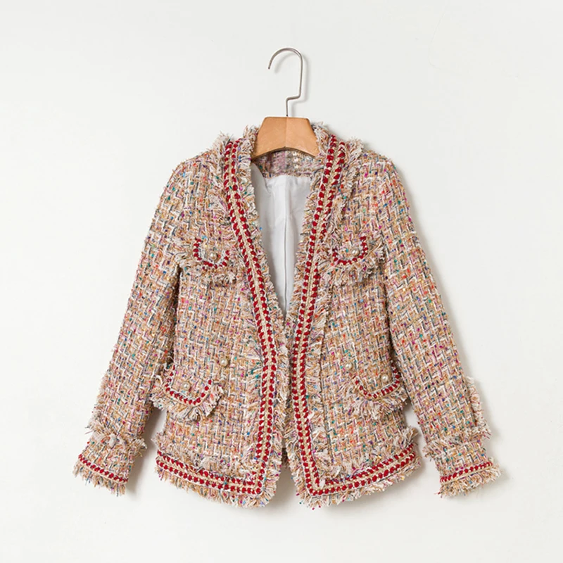 Новинка 2019 Высококачественная осенне зимняя Дизайнерская Женская куртка с